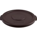 Gec Global Industrial Plastic Trash Can Lid, 10 Gallon, Brown XDW-005-1-BN